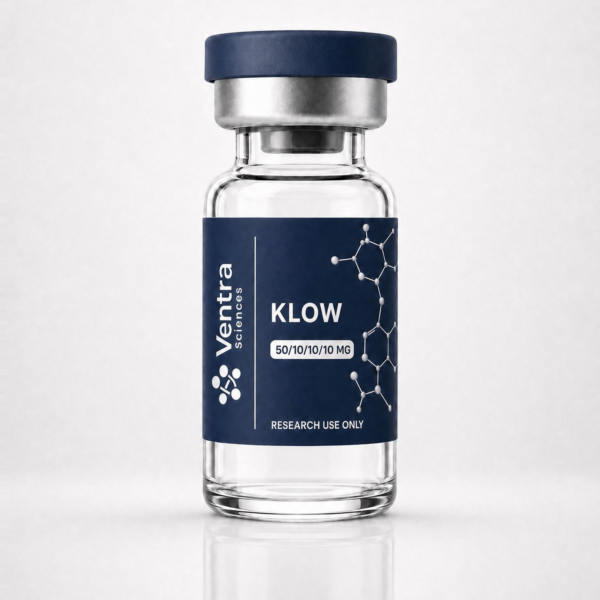 KLOW (GHK-Cu/BPC-157/TB-500/KPV) research vial - Ventra Sciences, for research use only